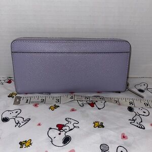 Kate spade wallet nwt pebbled leather lavender color
